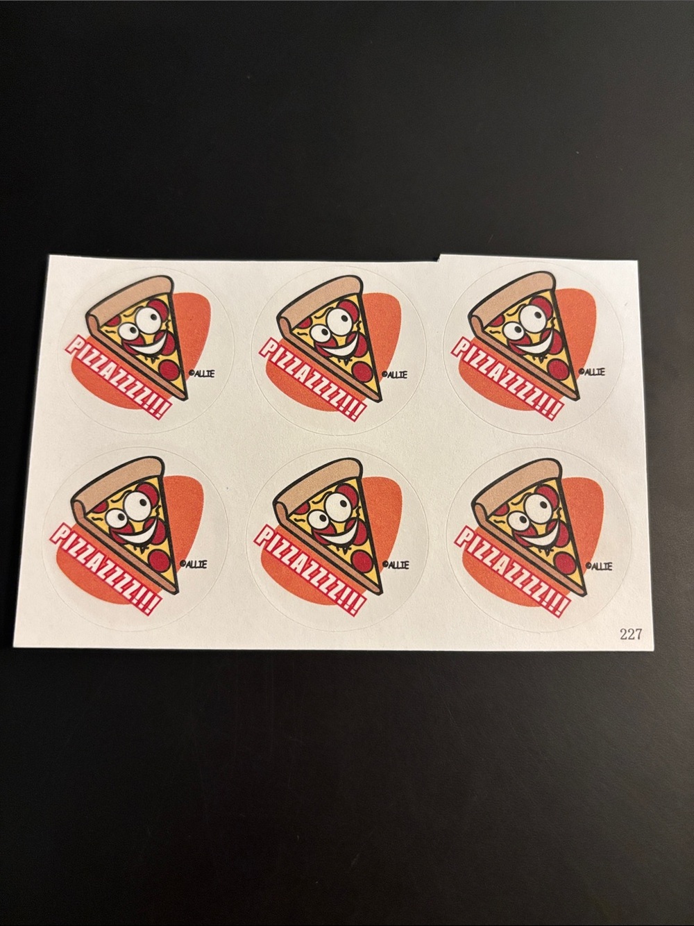 Vintage 80's/ 90's Allie Pizzazzzz!! Scratch & Sniff Stickers Sheet